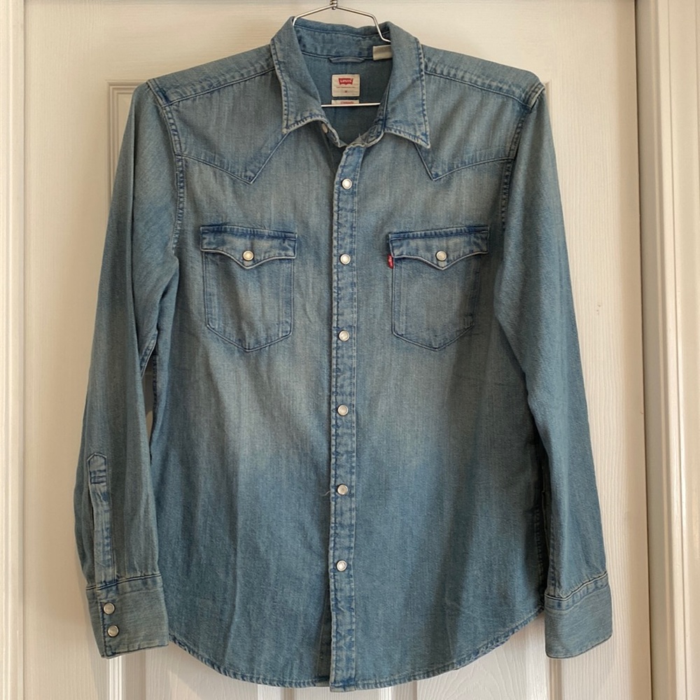Levi’s Mens western denim shirt, snap front